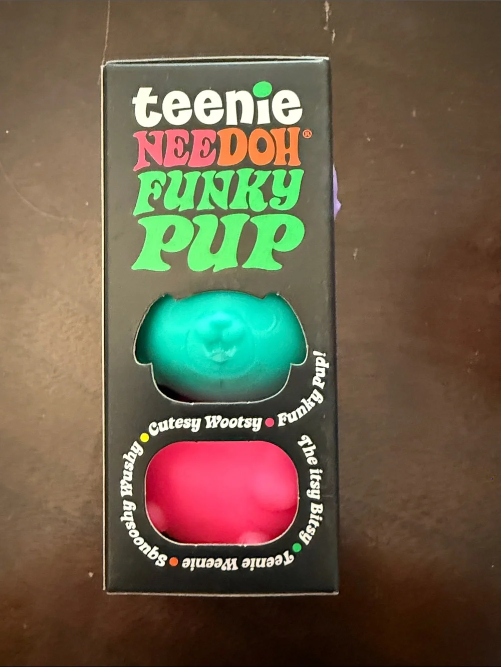 Teenie NeeDoh Funky Pup Squeeze Toy 3-Pack - Purple & Pink
